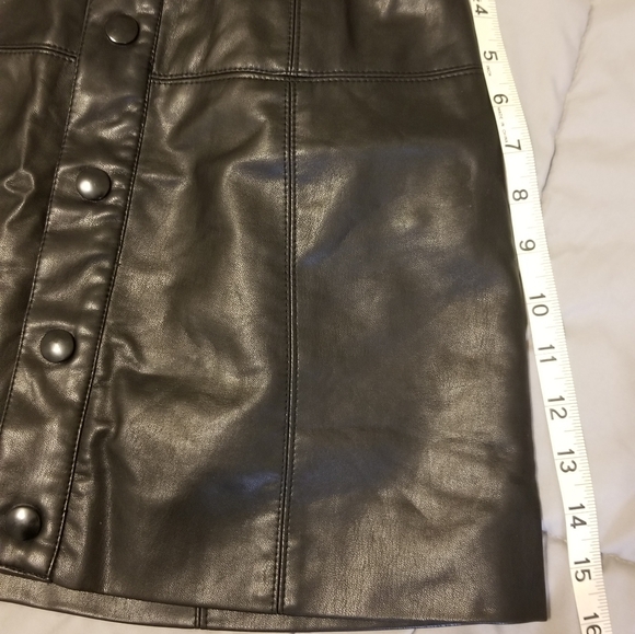 Free people button leather skirt - Picture 3 of 5